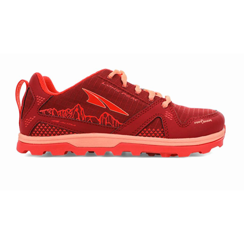 Altra Trailrunning Schuhe Kinder - Youth Lone Peak - Rot 104HRSFXJ